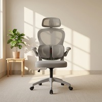 Chaise de bureau ergonomique entièrement en mesh, nouveau design, avec accoudoirs réglables, support lombaire et dossier inclinable.