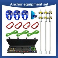 Kit d'équipement d'ancrage, kit de sauvetage par corde, kit de poulies, protection antichute pour la lutte contre les incendies - Léger et durable