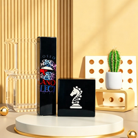 Boîtes en carton noir recyclables OEM ODM avec logo d'échecs et impression artistique dégradée pour produits cosmétiques et de beauté