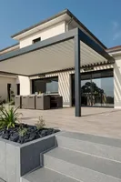 Pergolas modernes imperméables, écologiques, avec toit à lamelles en aluminium, kit de pergola, abri solaire motorisé