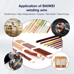 BAIWEI20AWGエナメルアルミニウム巻線丸型アルミニウム電気エナメル線Alambre De Aluminio 6 Draht Electrico
