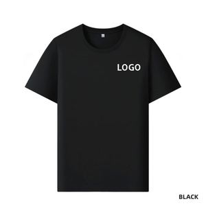 Wholesale Solid <b>Plain</b> Pima Cotton Polyester Spandex Men's T-Shirt Custom Printed Moisture Wicking Breathable Unisex <b>Tee</b> Shirts - Product Image 3