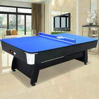 Table de billard moderne pour bureau familial et intérieur, vente chaude, personnalisable, vente en gros d'usine, table de snooker et de billard 9 boules, ardoise, MDF, coussins, queue de billard