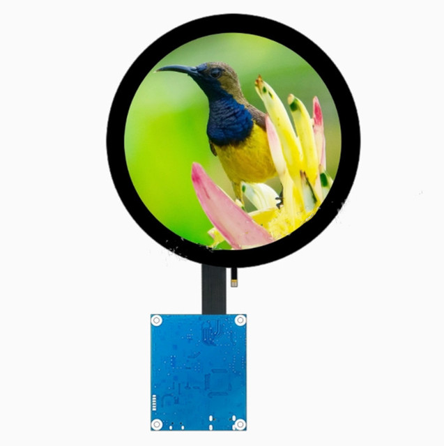 IPS 5.0 inch 50PIN TFT LCD Round Capacitive Touch Screen HX8399C IC MIPI Interface 1080(RGB)*1080 HD-compatible Drive Board