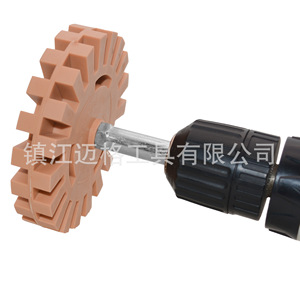 Pneumatic <b>Rubber</b> Polishing Wheel 3.5 In Threaded Shank For Car Sticker Sanding Finishing Sander - Product Image 2