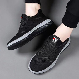 Flyweave new summer mesh breathable casual <b>shoes</b> with <b>soft</b> sole and anti-slip feature, simple and fashionable sports <b>shoes</b> - Product Image 2