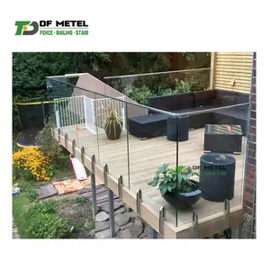 Df स्विमिंग पूल बाड़ बुना शाखाओं धातु स्टेनलेस दीवार टेम्पर्ड ग्लास विनाइल रेलिंग और पोस्ट - Product Image 1