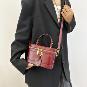 Sac boîte portable de luxe, nouvelle collection 2024, style rétro, polyvalent, porté épaule et bandoulière, haut de gamme, motif petites lettres, pour le marché international de la mode de niche - Product Image 2