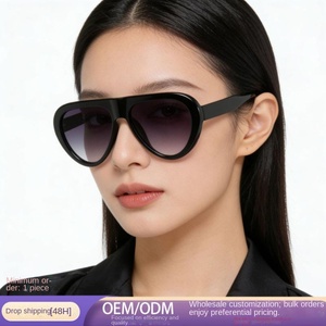 Lunettes de soleil tendance européennes et américaines 2026 : Nouveauté haut de gamme pour séances photo urbaines, polyvalentes et très populaires sur internet, même monture. - Product Image 1