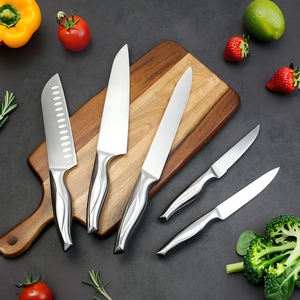 Ensemble de 15 couteaux de cuisine en acier inoxydable, couteaux de chef, couteaux à éplucher, couteaux utilitaires, couteaux à pain, couteaux à découper avec bloc en bois - Product Image 3