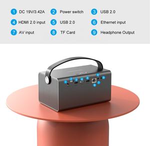 Mini projecteur LED intelligent sans fil DLP 1080P à courte focale avec système Android 9, 2+32 Go, WiFi, Bluetooth, HD et batterie intégrée pour films en extérieur - Product Image 5