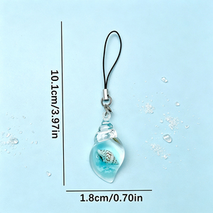 <b>Cute</b> Fluorescent Conch Shell Keychain Zinc Alloy Marine Creature <b>Keyring</b> Ocean Style Tourist Souvenir - Product Image 5