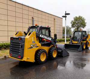 PENGIRIMAN GRATIS KATOCASE Pabrik Skid Steer China 3 ton Mesin Yuchai EPA 36800W <span class=keywords><strong>Bucket</strong></span> 0.45m Radius Putar Pendek Wheel <span class=keywords><strong>Loader</strong></span>. - Product Image 1