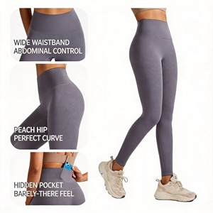 Leggings de <span class=keywords><strong>Yoga</strong></span> para Mujer, Cintura Alta, Efecto Levanta Glúteos, Secado Rápido, Resistentes a las Sentadillas, Nailon y Spandex, Control de Abdomen, para Gimnasio, <span class=keywords><strong>Yoga</strong></span> y Running - Product Image 3