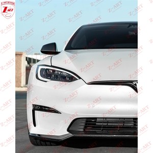 Z-ART pour modèle S en Fiber de carbone Frontlip pour modèle S en Fiber de carbone Spoiler avant pour Tesla modèle S <span class=keywords><strong>Plaid</strong></span> 2021 + - Product Image 3