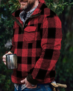 Suéter Cárdigan Cruzado de Doble Cara con Estampado Escocés Europeo Americano, Moda de Invierno - Product Image 4