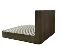 Lit en bois massif de chêne de style contemporain HLM108, taille king size, pour hôtels et meubles de chambre.