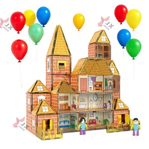 ของเล่นตัวต่อแม่เหล็กขนาดยักษ์สำหรับเด็ก113ชิ้น2025 3D ยอดนิยมก่อสร้างบล็อกของเล่นมายากลสำหรับบ้านตุ๊กตา - Product Image 1