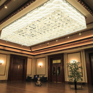 Lustre en or de luxe IWORK pour espace commercial hall d'hôtel de mariage IWORK adapté au projet personnalisé hauteur réglable - Product Image 1