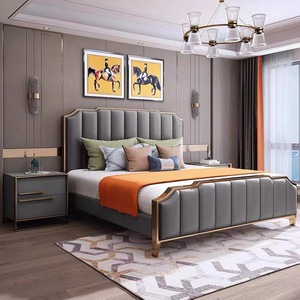 เบาะนุ่มสำหรับเตียงขนาดคิงไซส์/ควีนไซส์สไตล์หรูหราทันสมัยห้องนอนโรงแรมทนทานราคาโรงงาน - Product Image 6