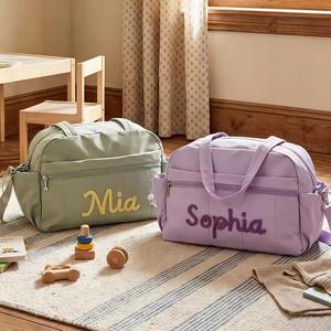 Personalized Quilted Nylon Hand Knitted <b>Weekender</b> <b>Bag</b>, Large Capacity Women Travel Tote Overnight Gym <b>Bag</b>, Gift for <b>Ladies</b> - Product Image 4