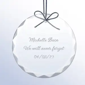 Mh-g123 Cristal Flocon De Neige De Noël Ornement En Cristal En Verre De Mariage Cadeaux Souvenirs