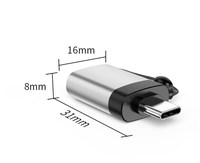 Adaptador USB 3.0 a Tipo C OTG PD60W de Diseño Mini, Convertidor OTG Compatible con Teléfonos Móviles y Laptops