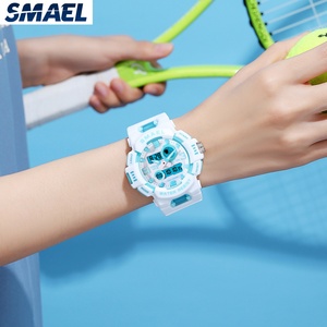 Montre à quartz Factory Sports Smael 8083, affichage analogique, affichage LED, couleurs bonbons de luxe, montres numériques pour femmes et hommes - Product Image 4