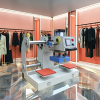 Petite presse à chaud pneumatique à double station Machine de transfert Imprimante à plat semi-automatique pour vêtements Prix d'usine Nouvel ODM