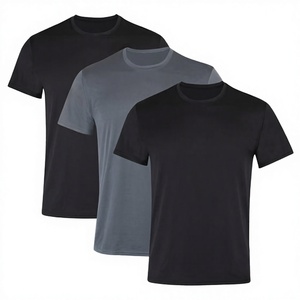 Proveedor al por mayor de camisetas de manga corta para hombre, estilo urbano, color gris oscuro, 210 g/m², antiencogimiento, cuello redondo unisex, 100 % algodón tejido - Product Image 2