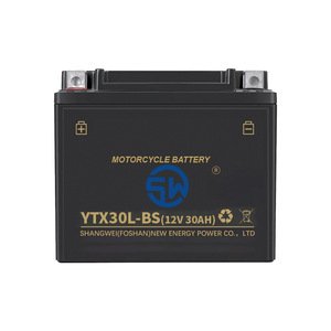 Batterie de démarrage pour moto Shangwei YTX30L-BS 12V 30Ah au plomb-acide - Product Image 1