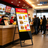 Pantalla Táctil LCD para Interiores HRAY, Resolución 1080P 4K, para Menús de Restaurantes, Publicidad, Suministro con Logotipo Personalizado OEM/ODM