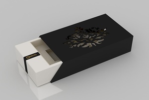 Sang trọng biểu tượng tùy chỉnh hình chữ nhật nước Hoa Thủ Công bao bì <span class=keywords><strong>MDF</strong></span> gỗ ngăn kéo trượt khắc hộp mỹ phẩm hàng đầu có thể tái chế EVA Bìa - Product Image 3