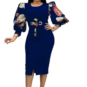 Falda de estilo africano para mujer, vestido de verano con estampado grande, estilo europeo y americano, 2022 - Product Image 1
