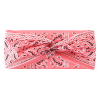 Bandeau torsadé style bohème à motif cachemire, accessoires capillaires quotidiens pour femmes, personnalisable directement de l'usine