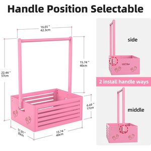 BAMBOOHOMIE fábrica de madera Baby Shower cajón armario ducha fiesta cesta con asa almacenamiento cesto bambú <span class=keywords><strong>embarazo</strong></span> regalo caja - Product Image 2