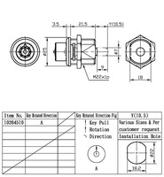 Cylindre de serrure à came tubulaire en alliage de zinc chromé, le plus vendu, pour distributeur automatique, code modifiable, personnalisable, marque ABA
