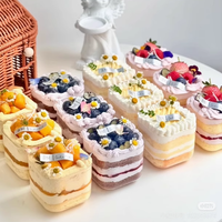 Boîtes en plastique PS transparentes carrées et rondes, écologiques, recyclables, en acrylique pour dessert, boîte à gâteau, mini boîte à tiramisu