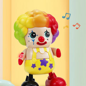 2024 nuevo juguete <span class=keywords><strong>de</strong></span> <span class=keywords><strong>payaso</strong></span> <span class=keywords><strong>de</strong></span> plástico musical con batería ligera funciona bebé caminar bailando juguetes para niños - Product Image 3