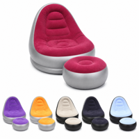 Fauteuil gonflable, canapé gonflable, chaise de loisirs sans pieds en PVC floqué avec housse amovible pour la vente en gros, la personnalisation OEM et ODM