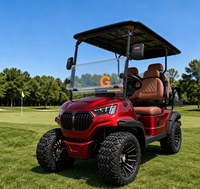 Voiturette de golf électrique surélevée sur mesure, chariot électrique de tourisme sur mesure avec sièges en cuir