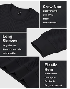 Sudaderas Personalizadas Asna para Hombre, Cuello Redondo, Manga Larga, Textura Geométrica, Camisetas Pullover, Invierno, Otoño, Casual, Suaves - Product Image 4