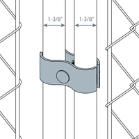 Colliers de fixation pour panneaux de clôture grillagée, charnières de poteau 1-3/8 po, colliers de fixation pour panneaux de chenil pour cadre de panneau en tube rond