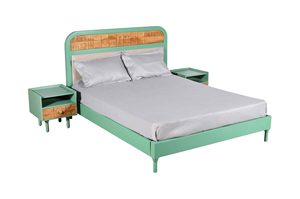 Designer Sage Groove <b>Bed</b> <b>Frame</b> Solid Wood Grooved Panel Platform <b>Bed</b> Luxury Bedroom Furniture for Contemporary Interior - Product Image 3
