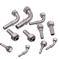 20411 20441 20491 Raccords de Flexible Hydraulique Réutilisables JIC/NPT/BSP/SAE/DIN/Métriques, Raccords à Sertir Pivotants Métriques pour Tuyaux Hydrauliques
