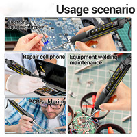 Kit de fer à souder électrique ANENG SL109 96W réglable 100-450°C 100V-240V AC, pointe crayon ergonomique, design stylo, chauffe rapide en 5s, 30cm 1