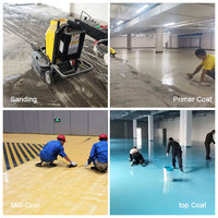Primaire époxy aqueux pour sols, faible COV, inodore, haute adhérence, scellant à pénétration profonde, couche de base pour béton, hôpitaux, garages
