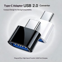 Adaptador OTG USB Tipo-C a Micro USB para Teléfonos y Tabletas Android, Compatible con Memorias USB 2.0