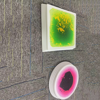Nouveau design sensible à la pression RVB couleurs changeantes Led liqueur sols enfants 3D lave rond/carré sol sensoriel liquide tremplin