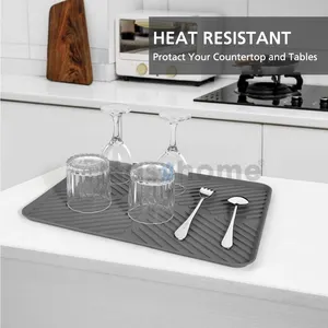 Masthome Kitchen Multiple Usage Heat Resistant TPR Dish Drying Mat for Kitchen Counter